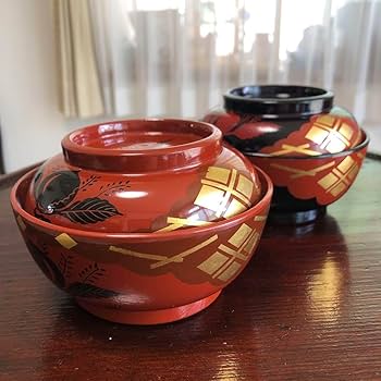 Amazon.co.jp: 秀衡塗 お椀 漆器 夫婦椀 吸物椀 煮物椀 雑煮椀
